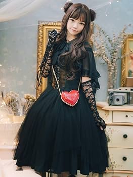 ゴシックドレスゴスビジュアル系黒コスプレ原宿ロリータワンピース Amazon.co.jp: ロリータ服 レディース ワンピース ゴシック